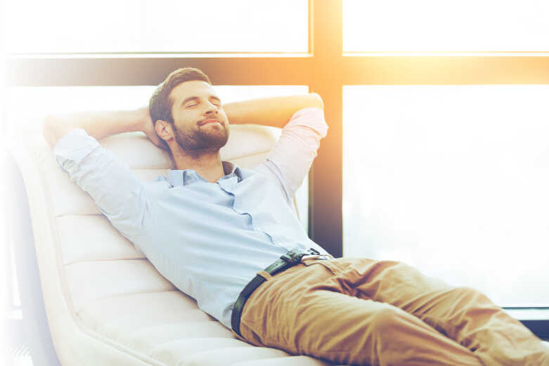 man resting
